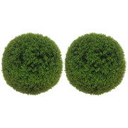 Set 2 Piante Artificiali Buxus Sfera ¨C Minimal ¨C Verde