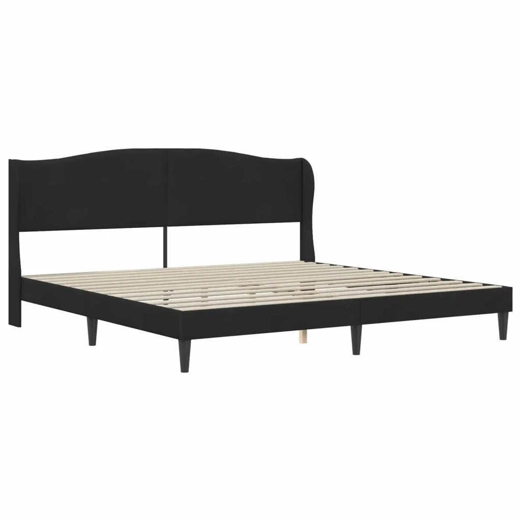Struttura del letto con testiera Nero 200 x 200 cm Velluto 3415230
