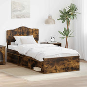 Struttura del letto-Giroletto Rovere fum¨¦ 90 x 190 cm Pino massello 735098