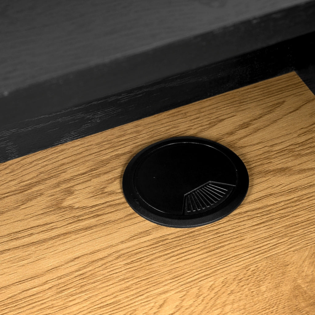 Scrivania ARTHUR a 2 cassetti in legno e nero