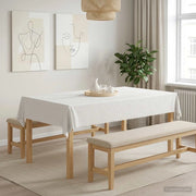 Tovaglia da Tavolo Rettangolare Bianco 110 x 180 cm 42040084