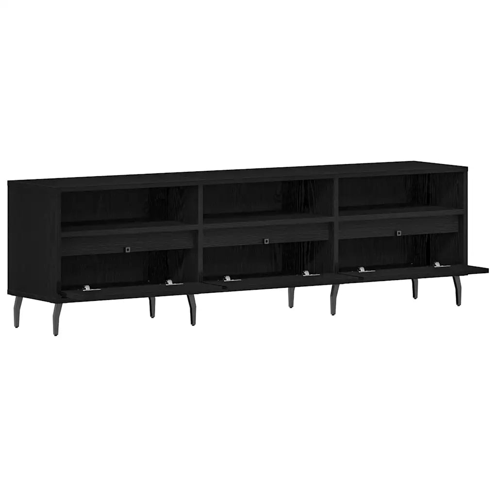 Mobile TV-Credenza per TV-Console TV Rovere Nero 150 x 30 x 44,5 cm Legno multistrato 754224