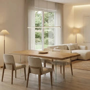 Tavolo da pranzo allungabile in legno impiallacciato rovere naturale Forest 200-300x100 cm fino a 12 posti Made in Italy | Duzzle