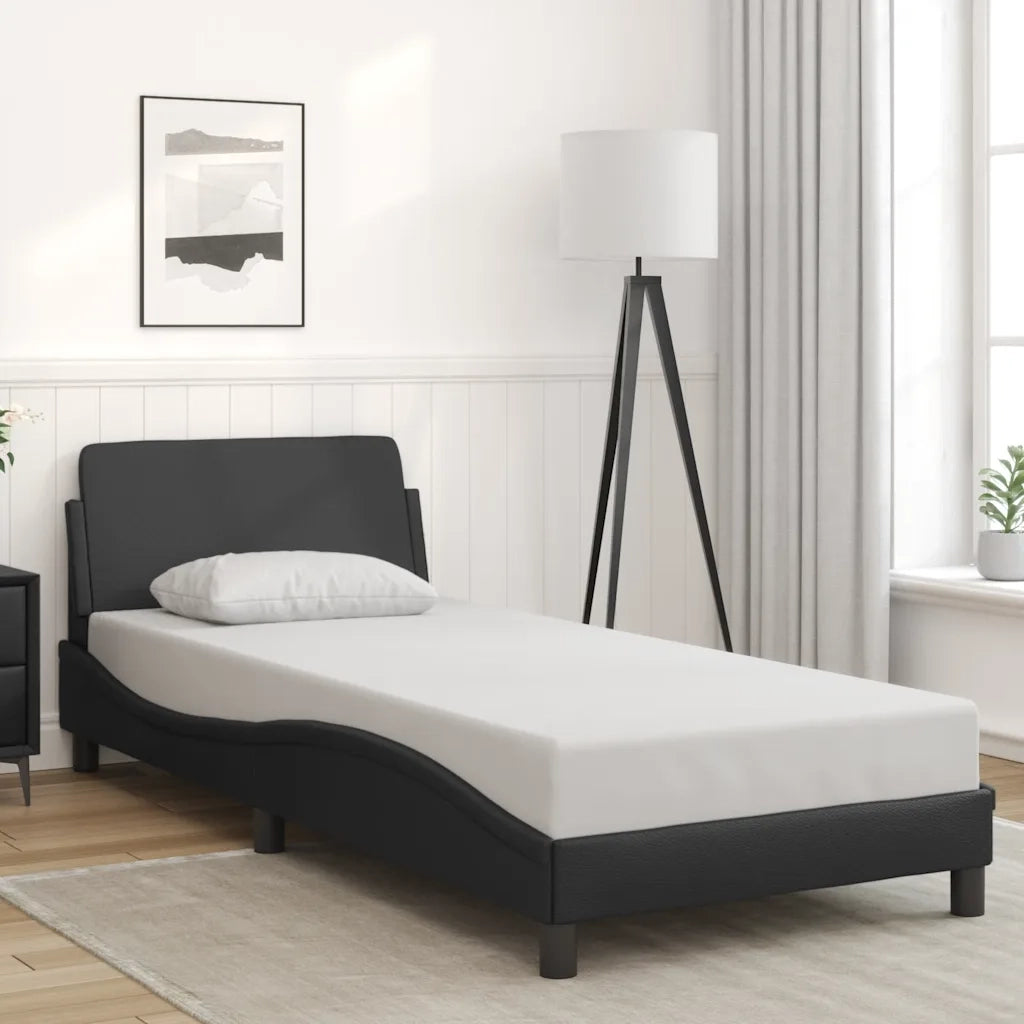 Struttura letto Dover Nera 90x190 cm in Similpelle 373323
