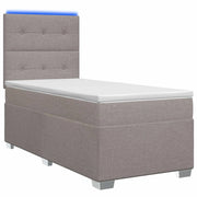Letto box spring con materasso Tortora 100 x 200 cm Tessuto 3454807