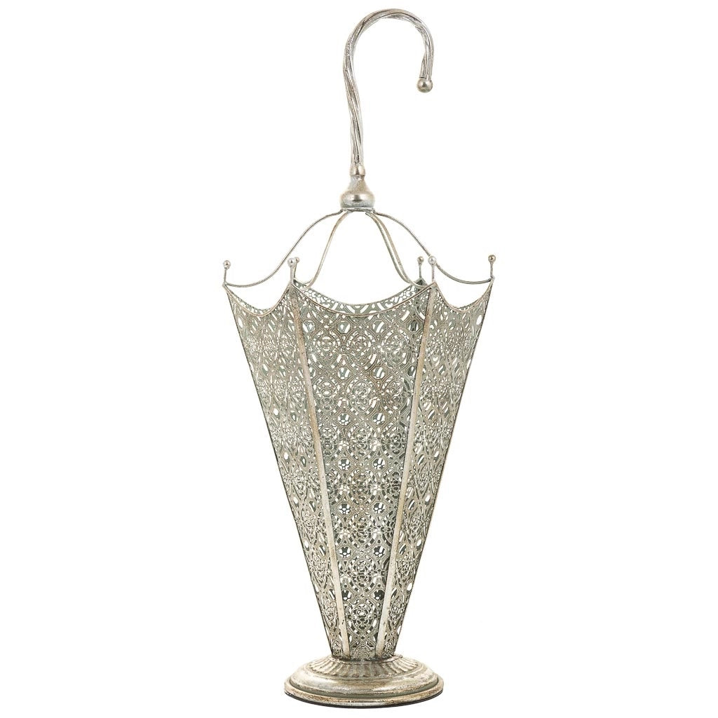 Portaombrelli in metallo argento 34x29x81h