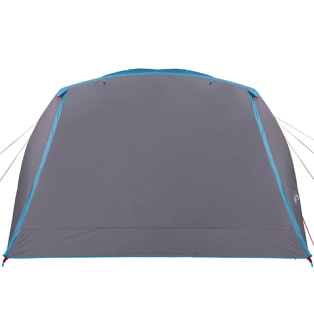 Tenda da Campeggio con Portico per 4 Persone Blu Impermeabile