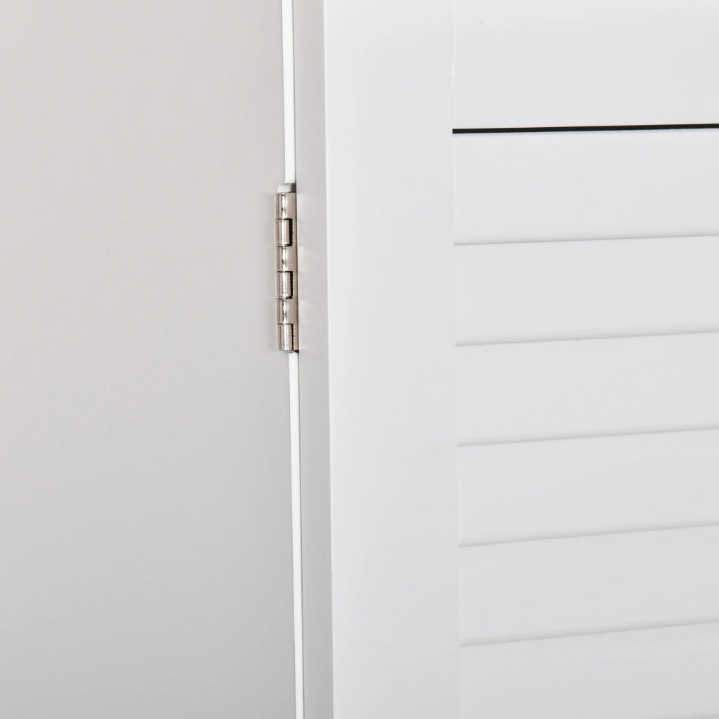 Armadietto da Bagno Sospeso con 2 Ante ¨C zephmum ¨C Bianco 60x23x60 cm