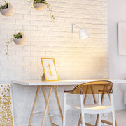 Grosio, Lampada da Parete Materiale Aplique in Metallo, Bianco