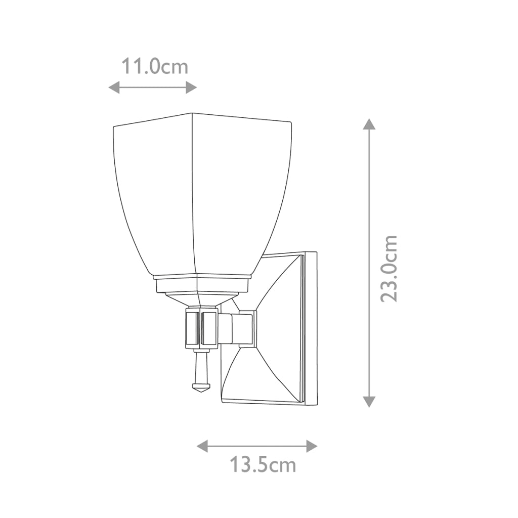 Applique bagno cromata Shirebrook Elstead 1xG9 3W IP44