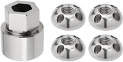 Set di viti anti-sfondamento in acciaio inossidabile - M8 - 4 fori - 4 viti/1 slitta - Duraturo e resistente alla corrosione - Viti di sicurezza