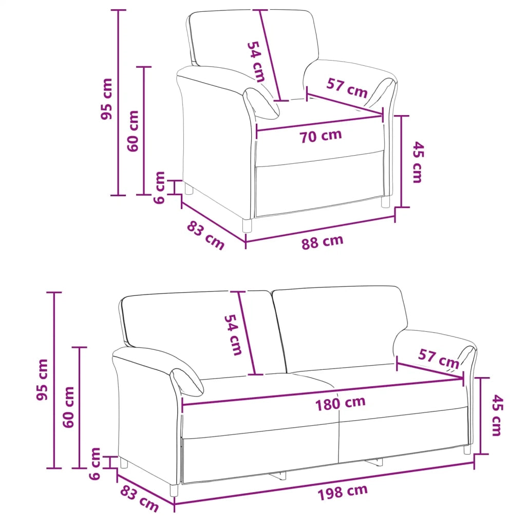 Set di divani 2 pz Turchese Velluto 3424923