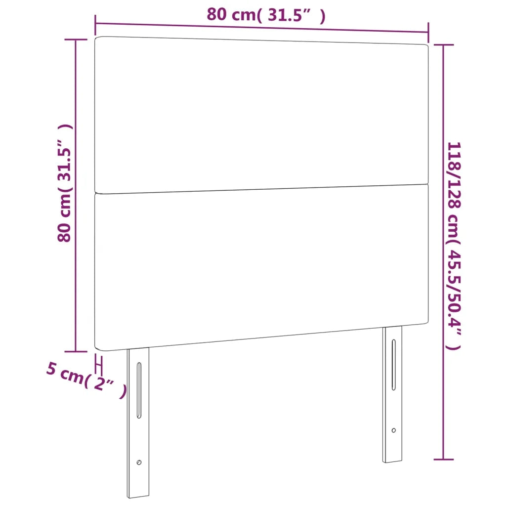 Testiera-Testata-Testiera Decorativa Rosa 80x5x118/128 cm Velluto 924709