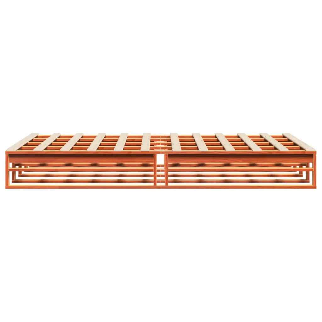 Giroletto senza Materasso-Struttura Letto Marrone Cera 140x200cm Massello Pino 223670