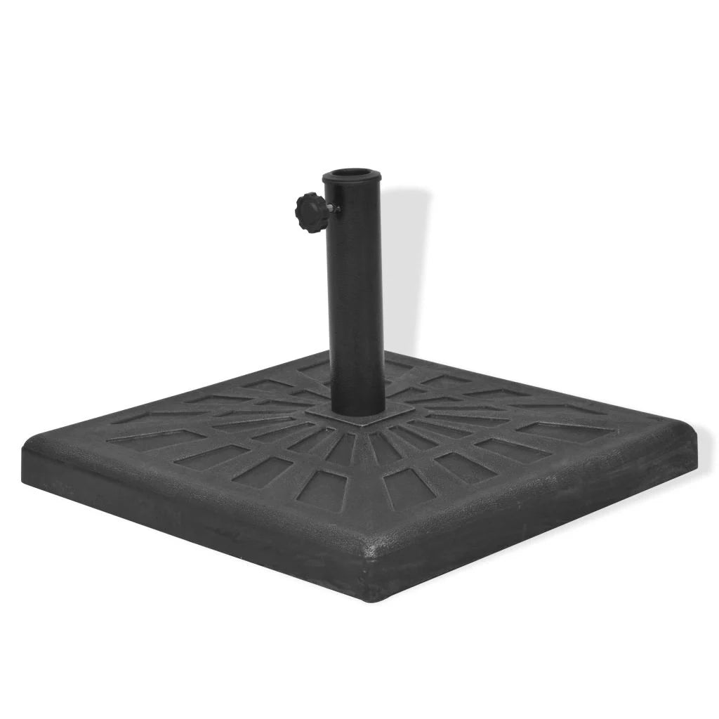 Base per ombrellone quadrata in resina nera 19 kg 2202091