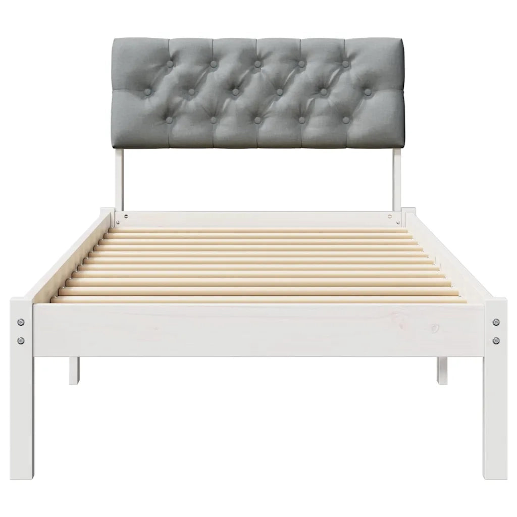 Struttura del Letto Bianco e grigio chiaro 80 x 200 cm 878643