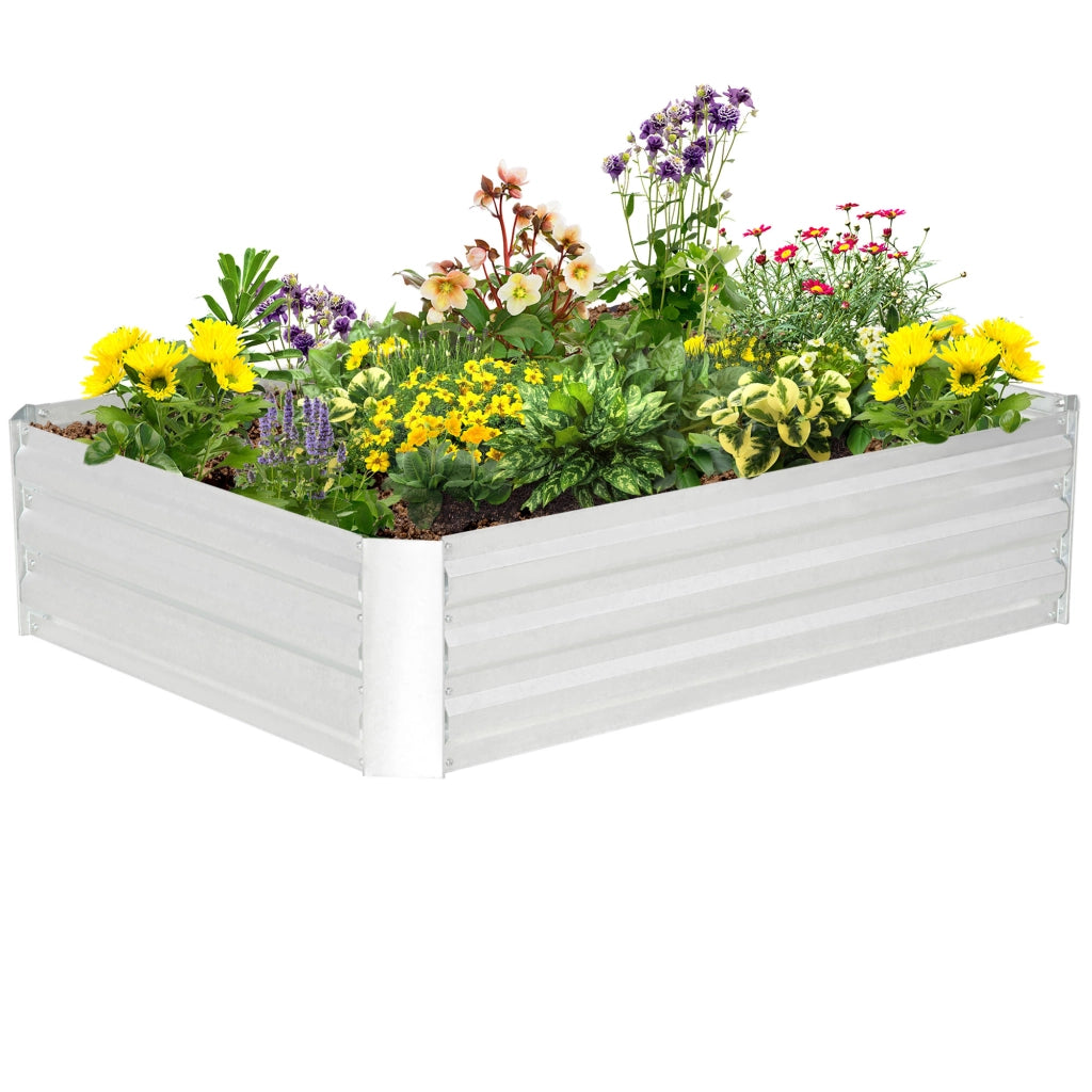 Hochbeet in acciaio per giardino balcone ¨C zephmum ¨C 120x90x30cm