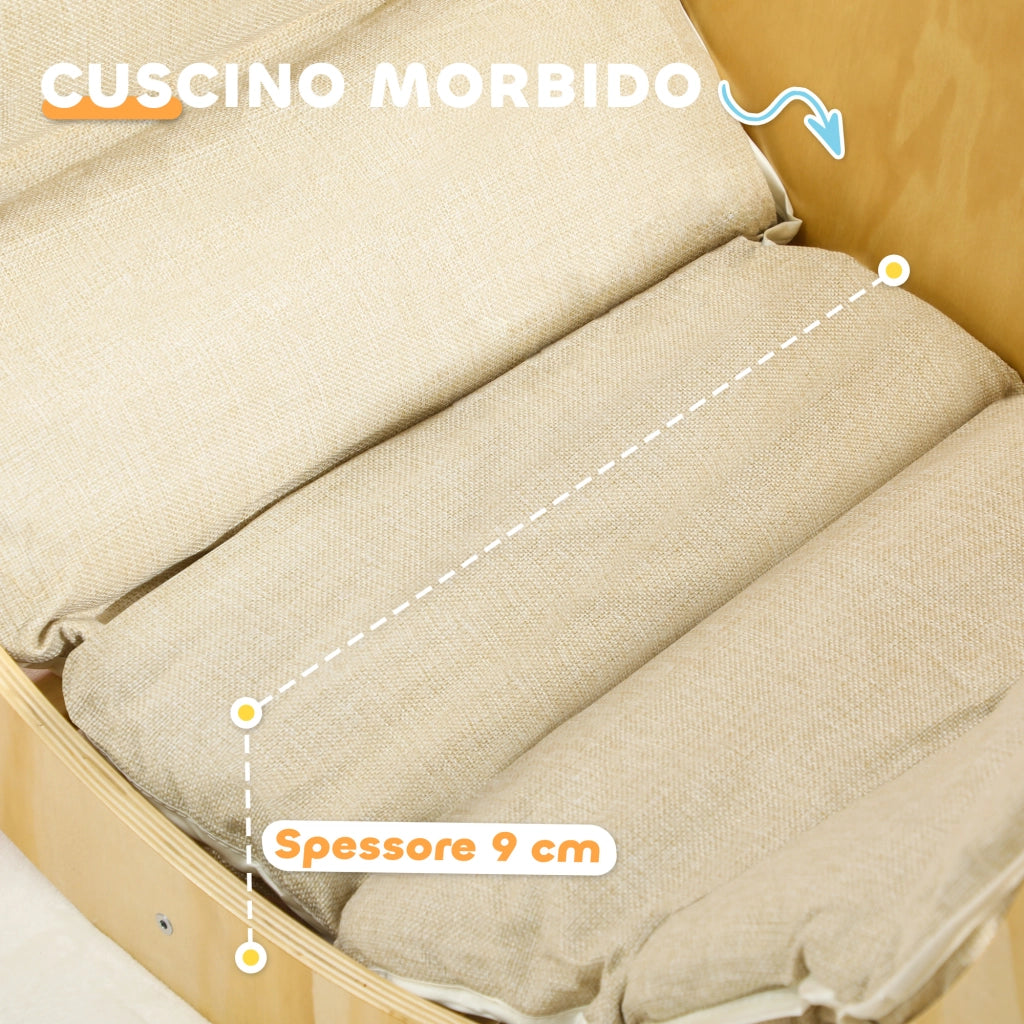 Arco Montessoriano 3 in 1 ¨C Xylo ¨C Struttura Arrampicata Tavolo Dondolo Bambini 18-48 Mesi Legno