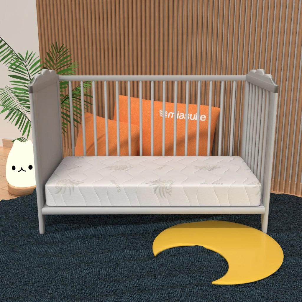 Materasso per Culla 60x120, alto 12 cm - Waterfoam, Sfoderabile, Rivestimento Aloe Vera | Lupin Baby