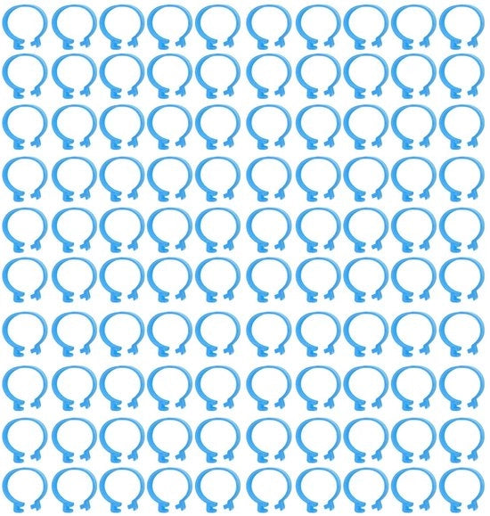 Anelli per polli 100 pezzi - Anelli di identificazione per polli - Materiale PP - Adatti per polli/oca/galline - Sostenibili - Anelli di identificazione per polli