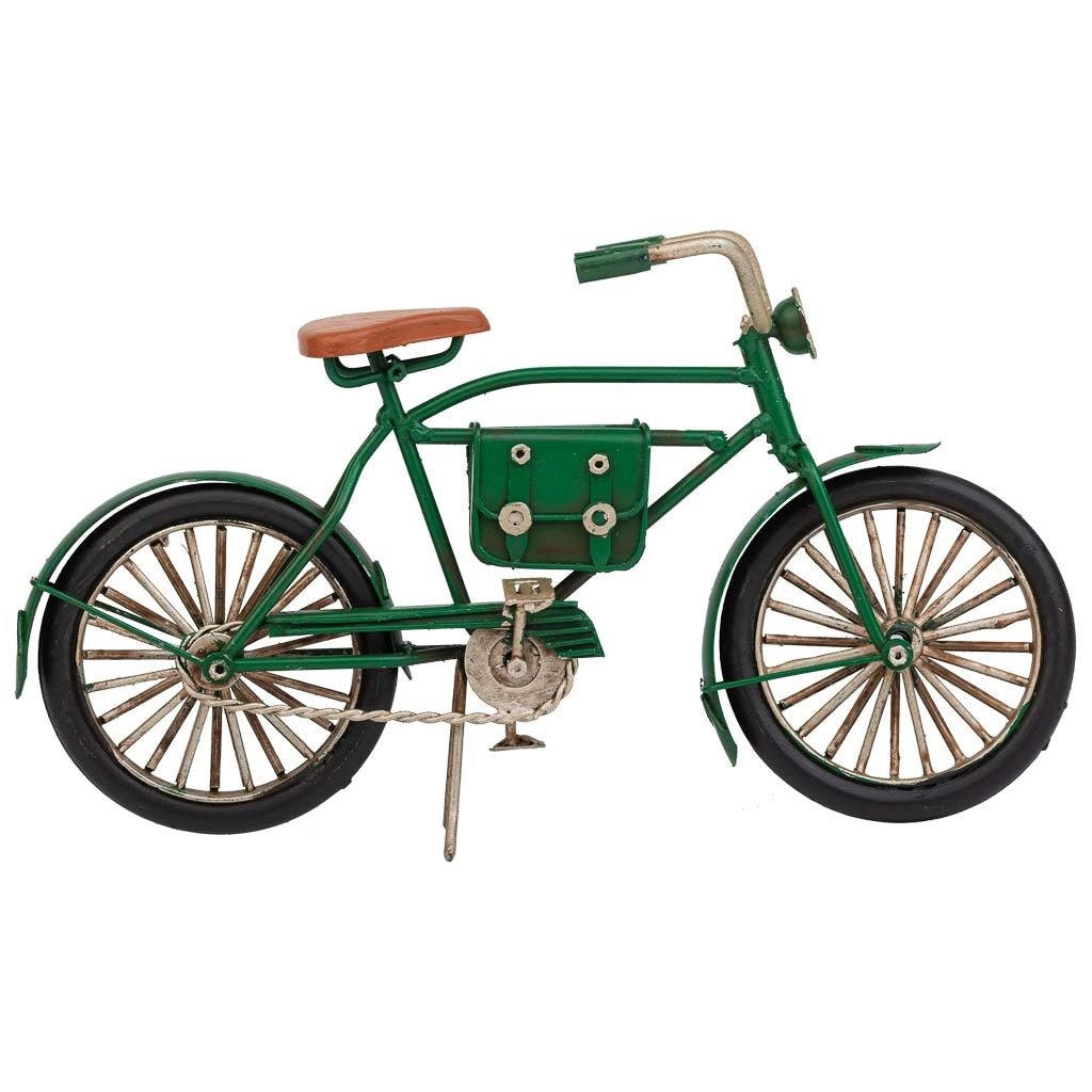 Bicicletta metallo verde 22x7x13h