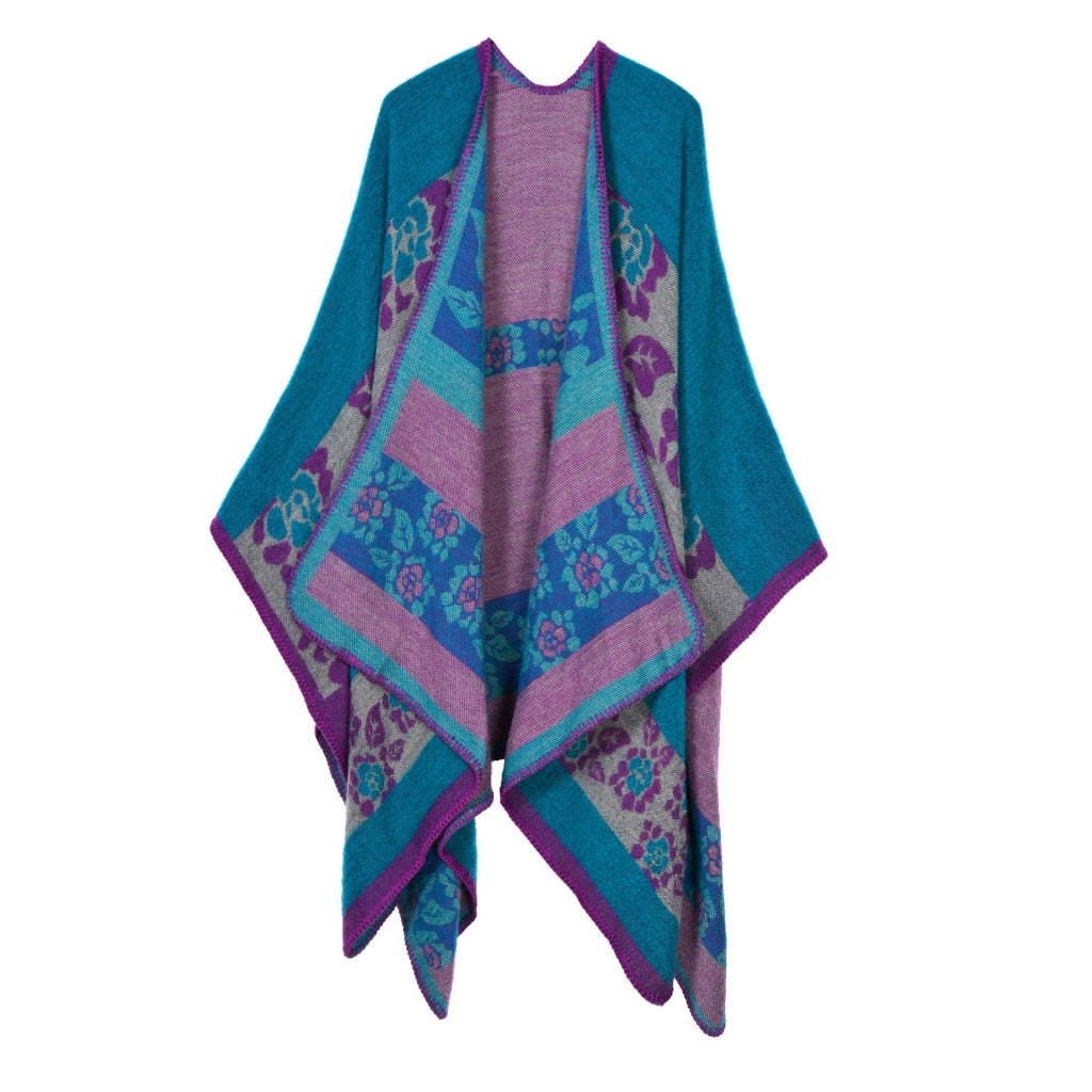 Nuova sciarpa/scialle da donna in jacquard, spessa e calda.