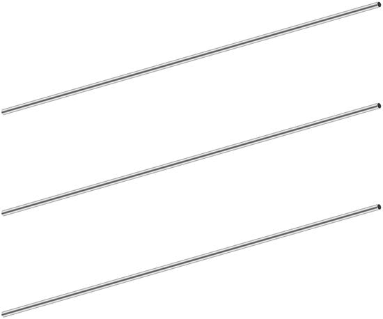 Set di tubi in acciaio inossidabile 3mm OD - 0,2mm spessore di parete - 150mm lunghezza - Set da 3 - Tubo senza saldatura - Durevole e esteticamente accattivante - Tubo metallico