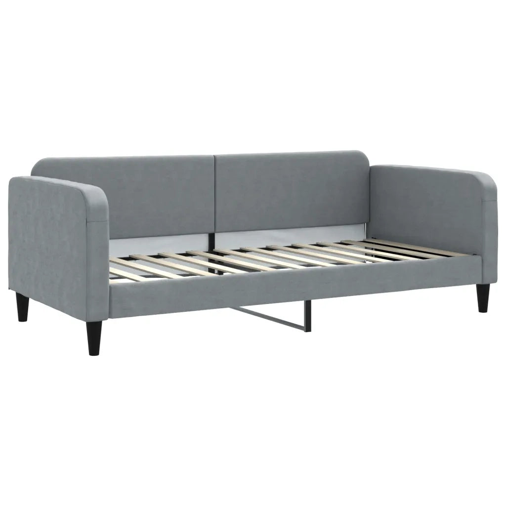 Divano letto | Sof¨¤ letto | Letto singolo Estraibile Cassetti Grigio Chiaro 90x200cm Tessuto