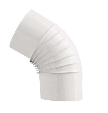 GOMITO SMALTATO 45  ° 'CLASSIC'  EE ? 100 mm - Col. bianco - SAVE