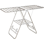 Stendibiancheria Pieghevole 2 Livelli Regolabile ¨C zephmum ¨C Grigio 148x60.5x98 cm