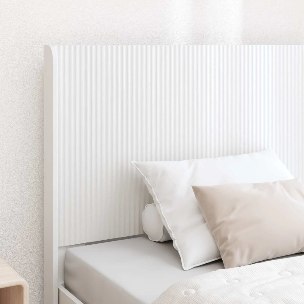 Letto singolo | Letto per adulti | Struttura del letto con stoccaggio e testata Bianco 75 x 190 cm