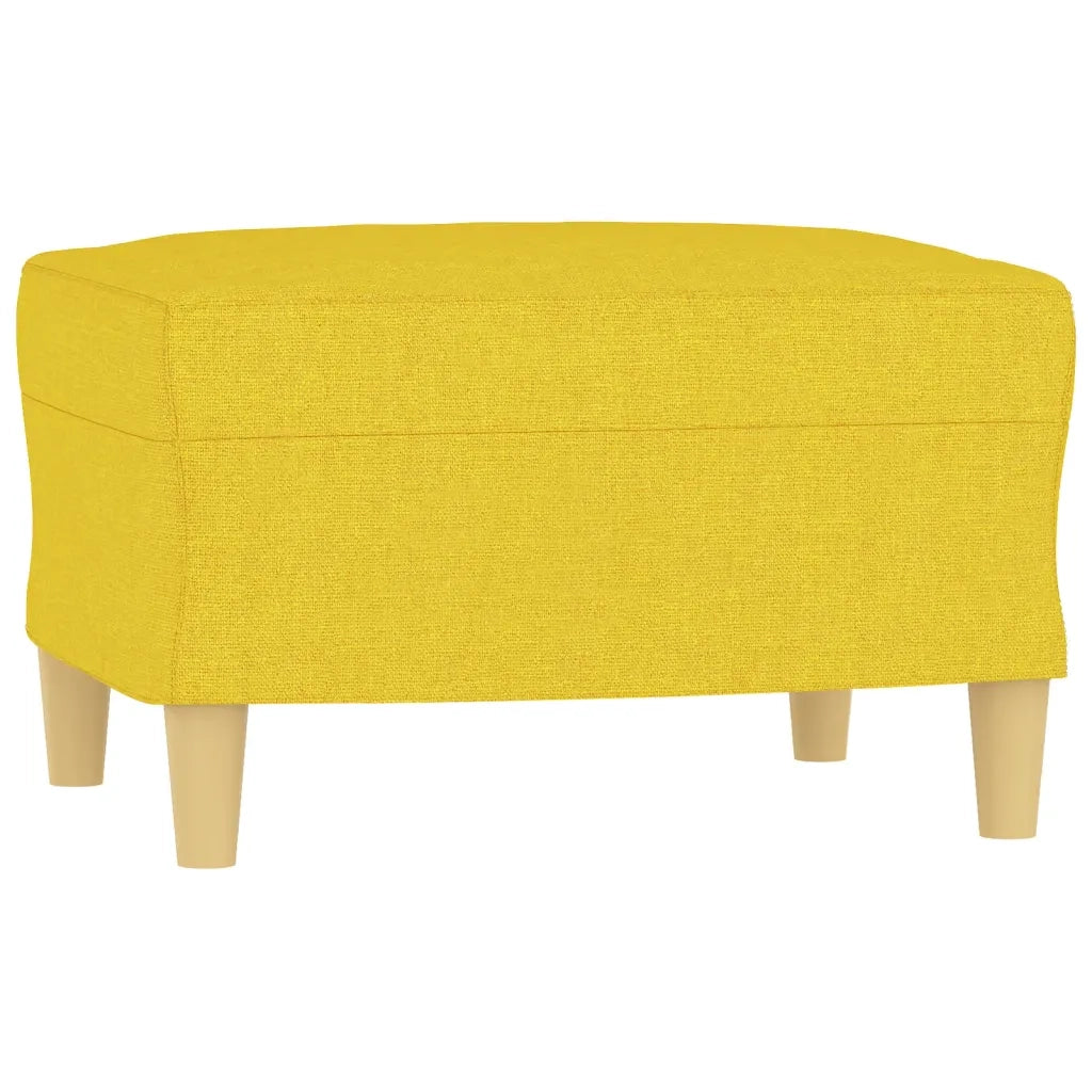 Set di Divani 4 pz con Cuscini Giallo Chiaro in Tessuto 3202067