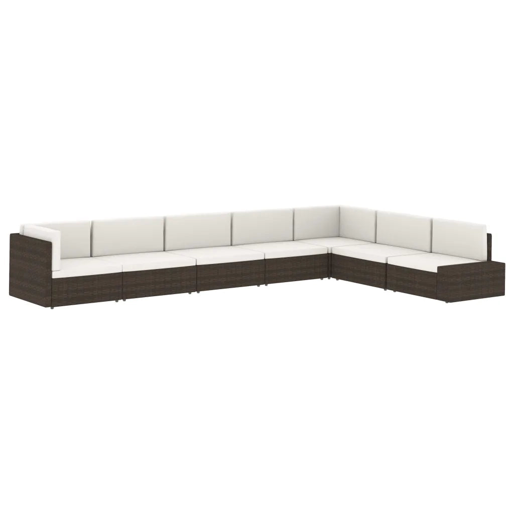Seduta Centrale Modulare in Polyrattan Grigia 49518