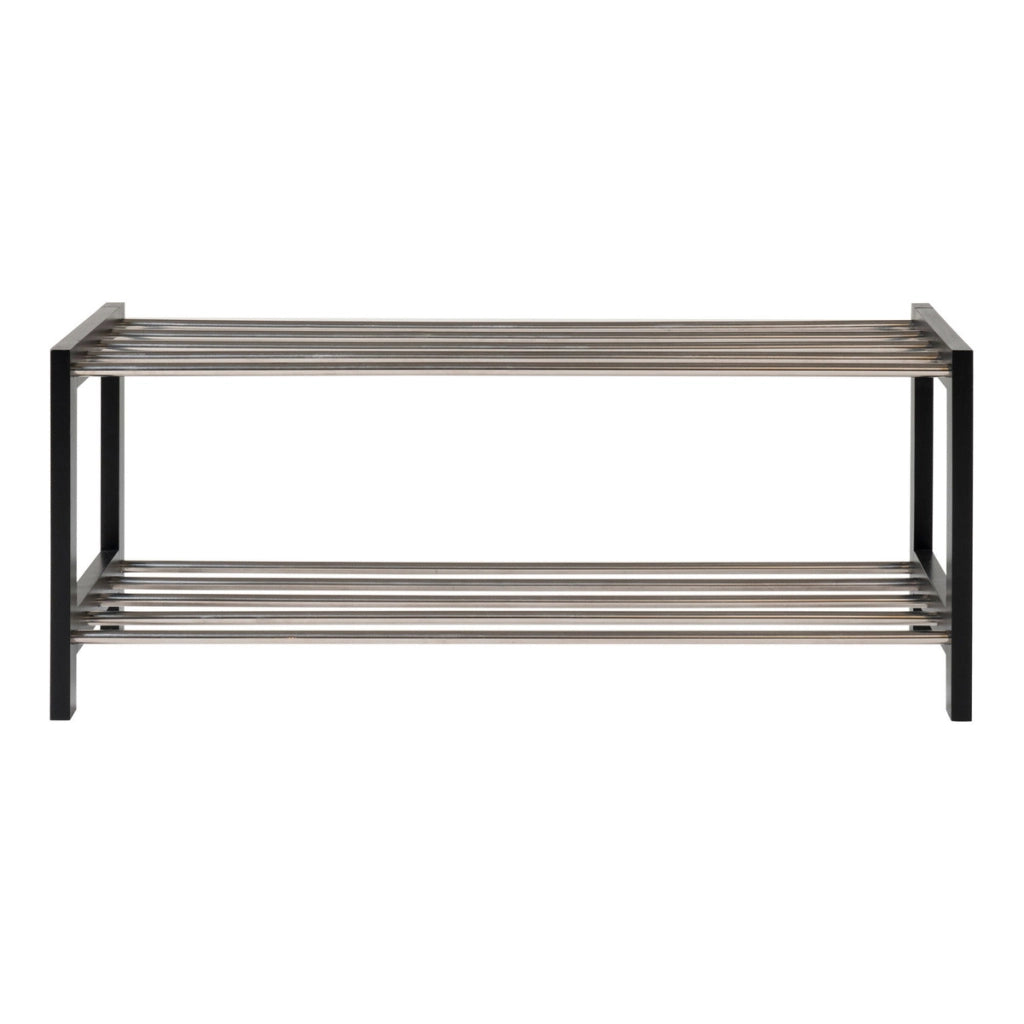 Scarpiera Padova, Nero, Legno, 78x34x32 cm