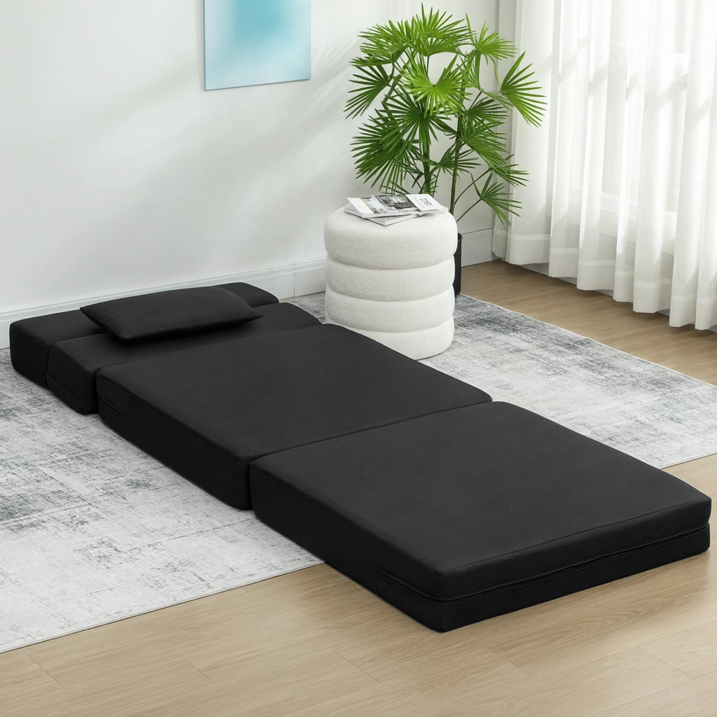 Poltrona letto pieghevole 1 posto ¨C zephmum ¨C nero