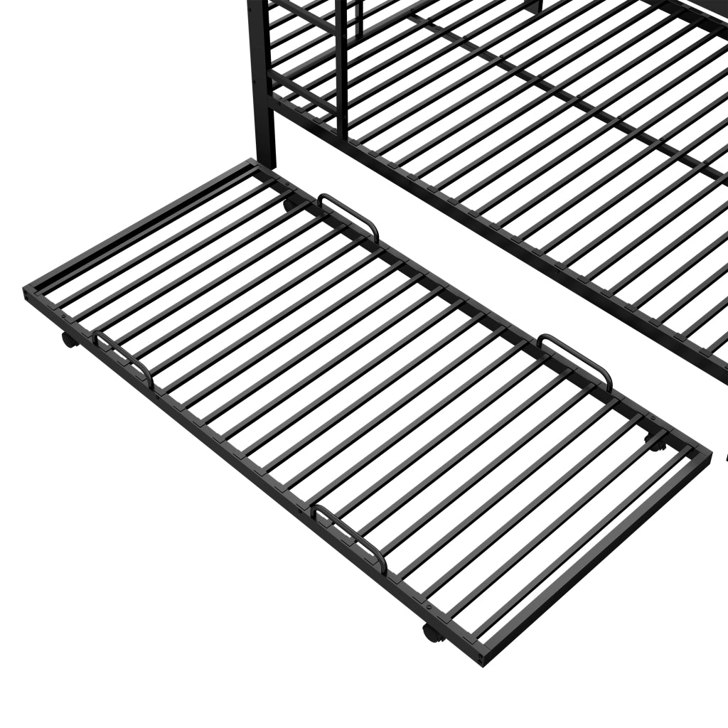 letto a castello metallo nero 140 x 200 cm