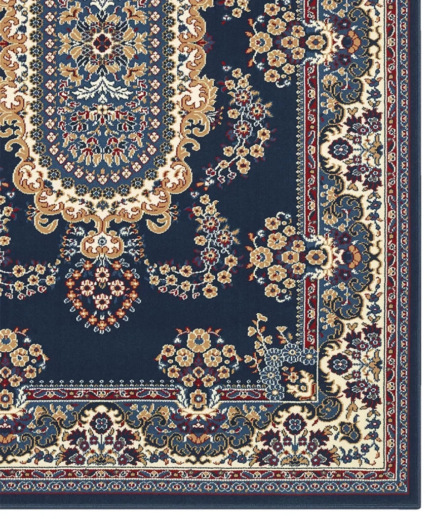 Tappeto passatoia ROYAL SHIRAZ 2063 BLU cm.100x200 arredo salotto disegno moderno geometrico arredo casa