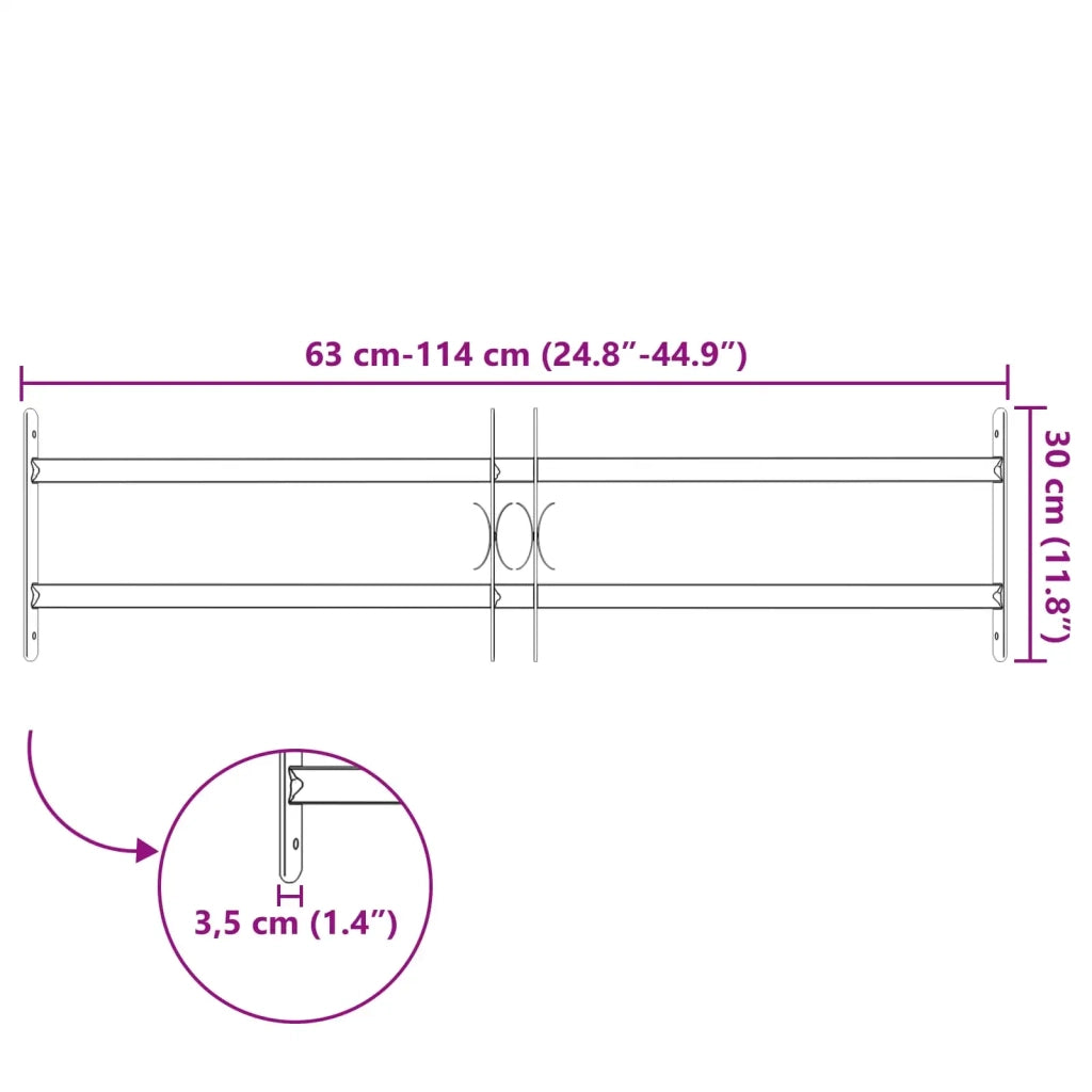 Griglia di Sicurezza per Finestre con 2 Traverse 3 pcs 42031301