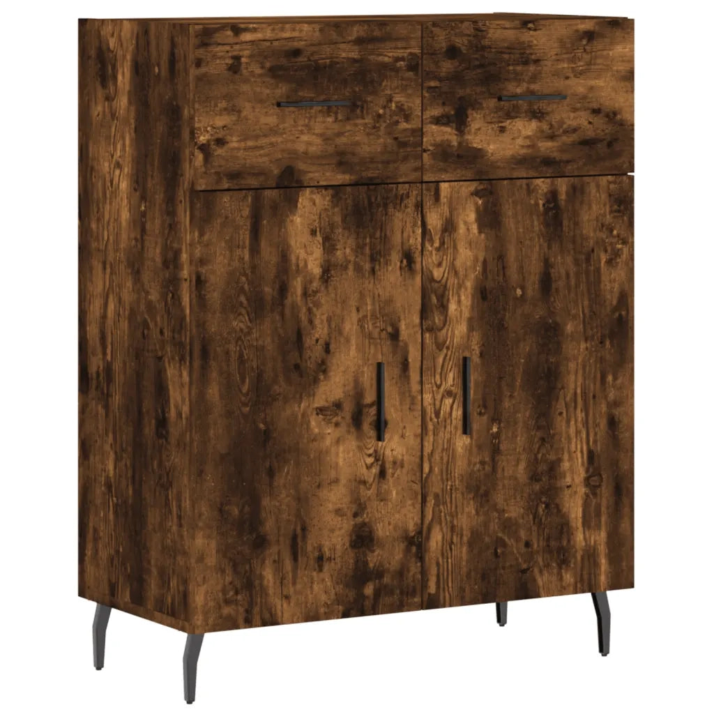 Credenza | Madia | Buffet da pranzo | Armadio da pranzo Rovere Fumo 69,5x34x180 cm in Legno Multistrato