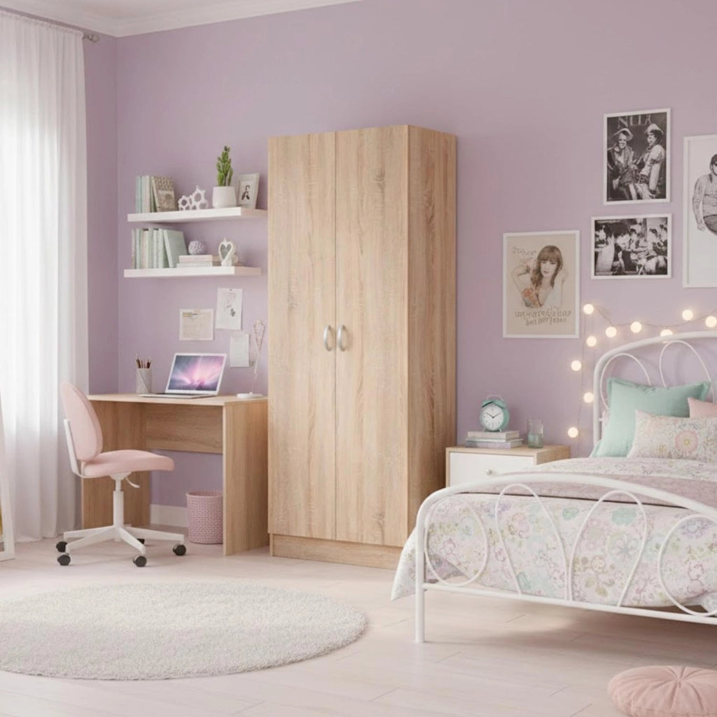 Scarpiera Mobile Salvaspazio Con 2 Ante E 5 Ripiani Regolabili Armadio Moderno Per Ingresso Camera E Living Design 69.2 X 34.6 X 170.4 Cm Rovere