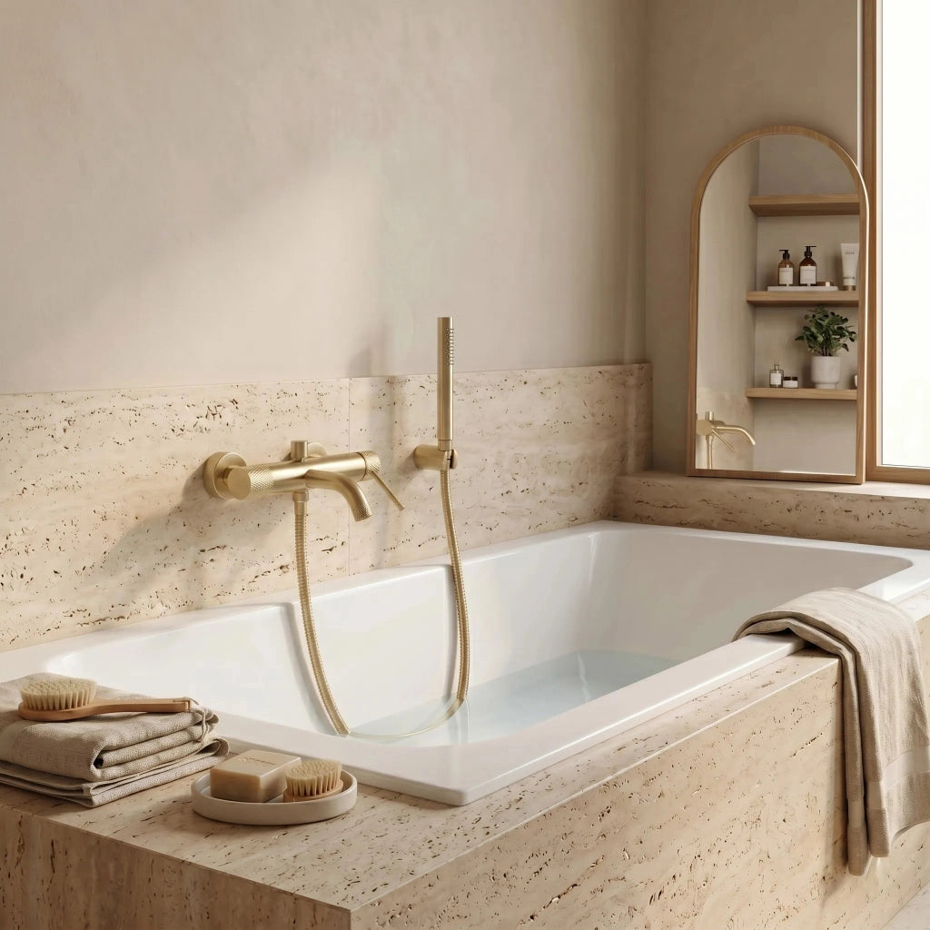 Rubinetto Da Vasca Rea Venti Brush Gold