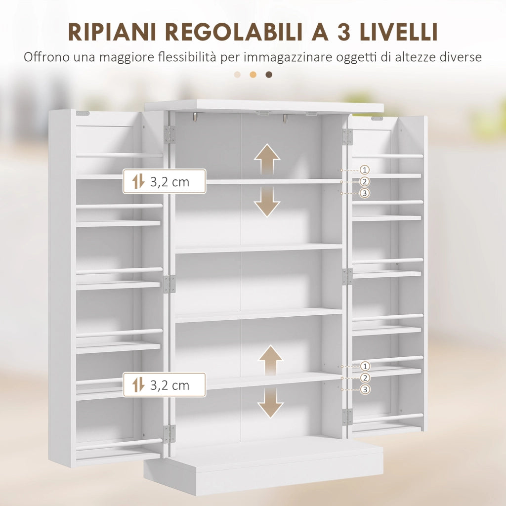 Armadio da Cucina ¨C Minimal ¨C Bianco, MDF, 60x30x104 cm