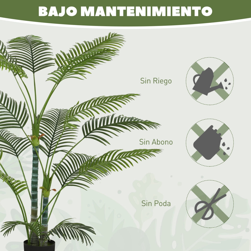 Pianta artificiale palma ¨C Zephmum ¨C Verde, vaso incluso, 170 cm
