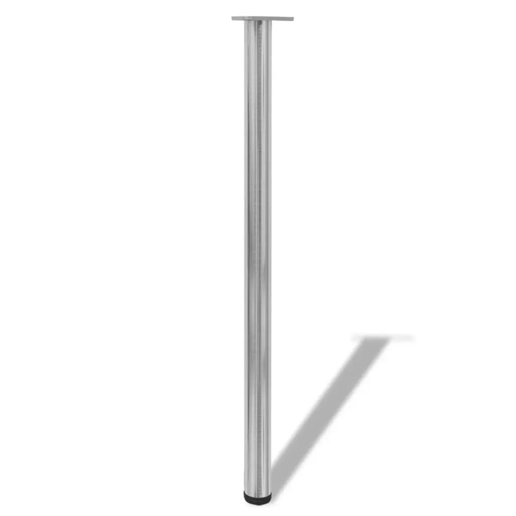 Set Gambe Tavolo 4 pz in Nickel Spazzolato Regolabili 1100 mm 242147