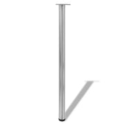 Set Gambe Tavolo 4 pz in Nickel Spazzolato Regolabili 1100 mm 242147