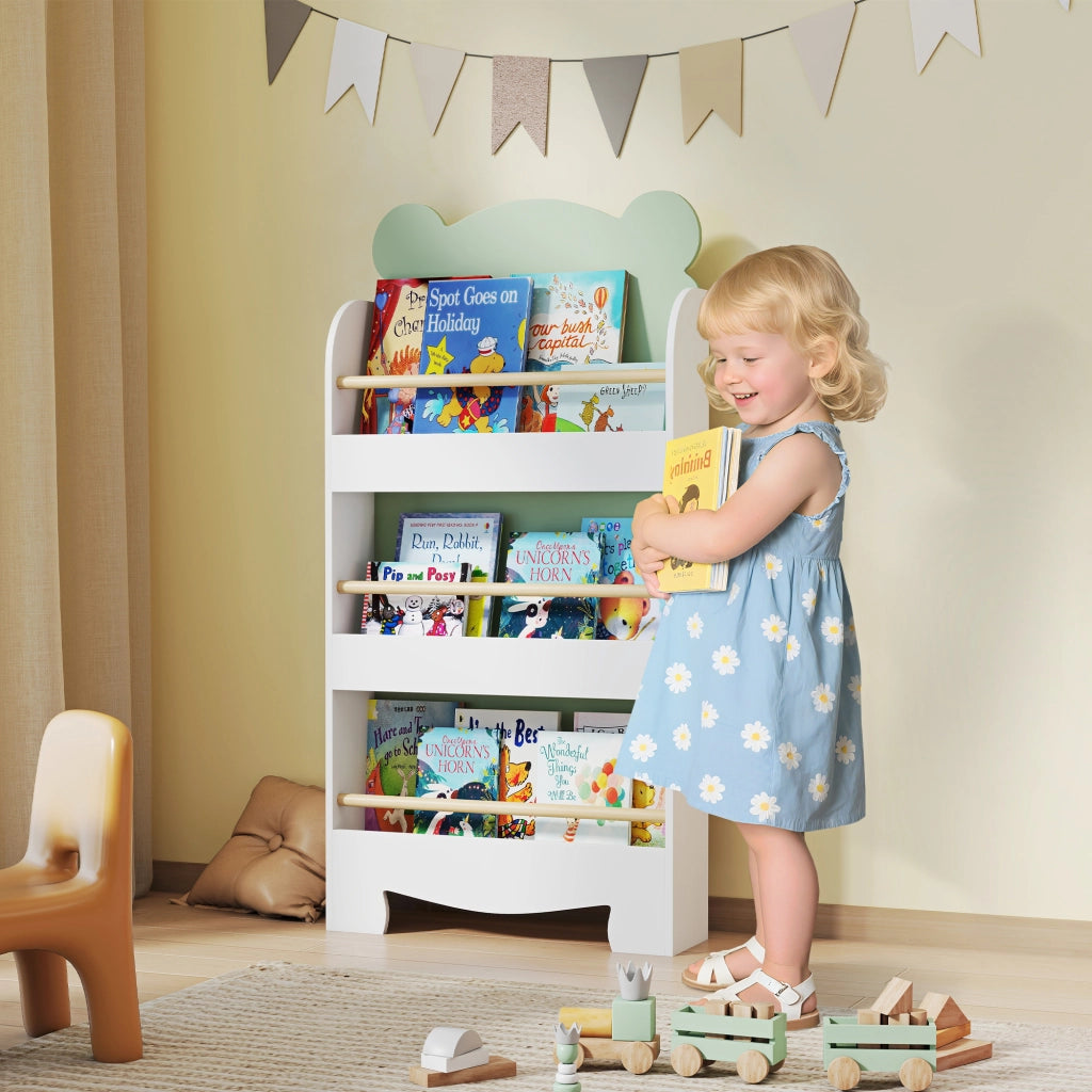 Libreria bambini 3 ripiani legno verde ¨C Xylo ¨C Stoccaggio libri cameretta