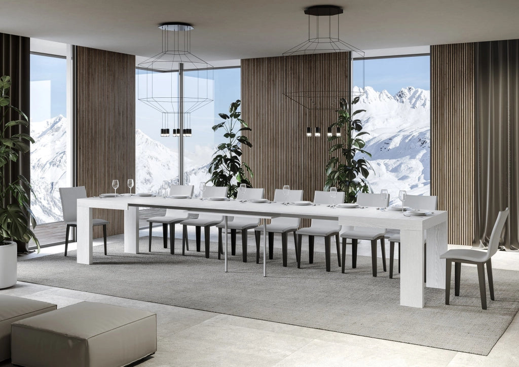 Tavolo Allungabile 200/460x90x77 cm Roxell Bianco Frassino