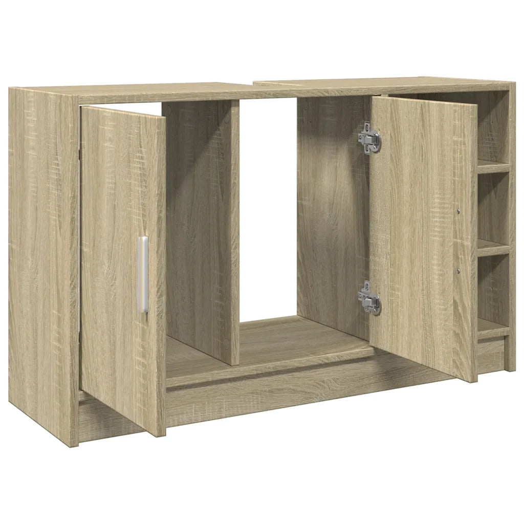Mobile Lavabo-Armadietto da bagno Rovere Sonoma 90x29x55 cm in Truciolare