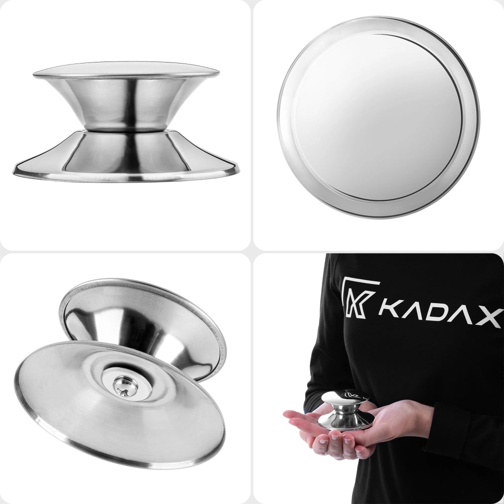 Pomello per coperchio KADAX, in acciaio, 4 pezzi