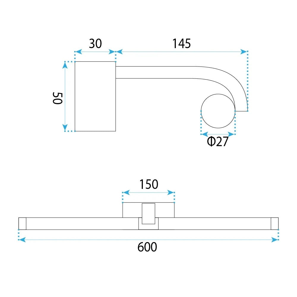 Applique Da Bagno Led APP1884-1W 60cm Gold